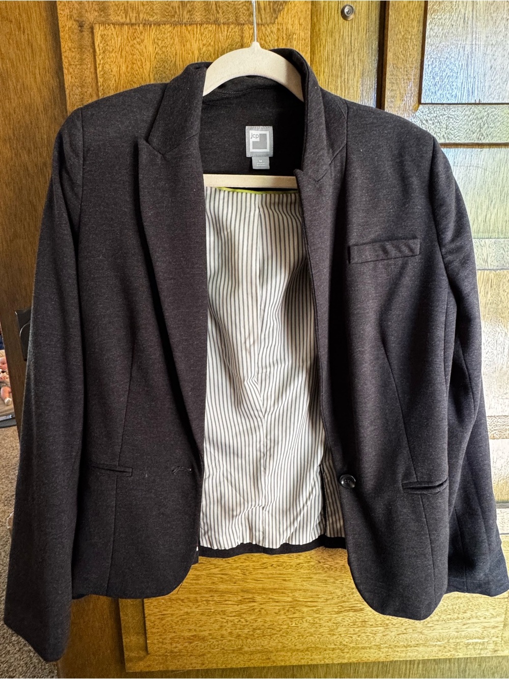 jcpenney Women's Charcoal Gray Blazer